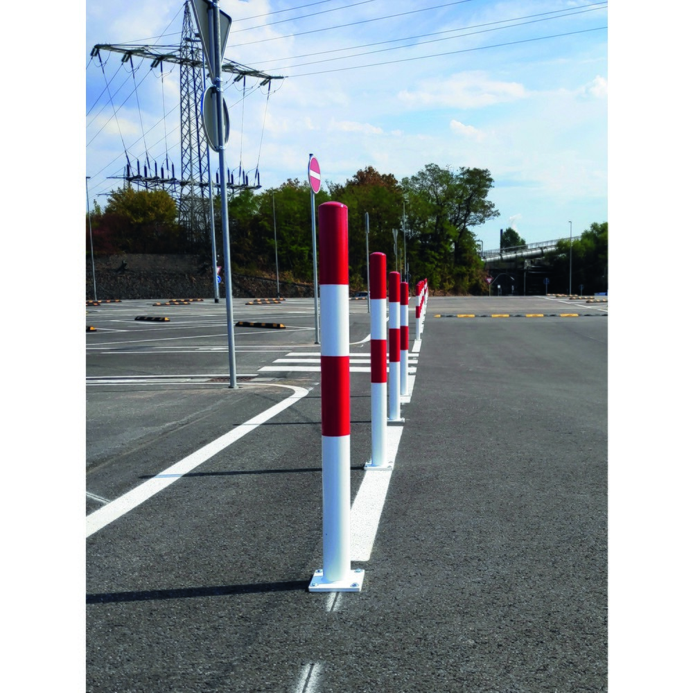 Produktabbildung Nr. 3: MORAVIA Sperrpfosten MORION, feststehend, Rundrohr Ø 60 mm, feuerverzinkt & lackiert, zum Aufdübeln, 1 Kettenöse