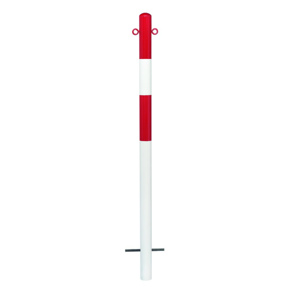Produktabbildung Nr. 1: MORAVIA Sperrpfosten MORION, feststehend, Rundrohr Ø 60 mm, kunststoffbeschichtet, zum Einbetonieren, 2 Kettenösen