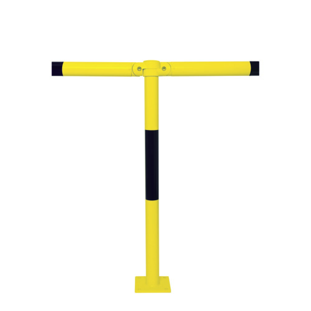 Produktabbildung Nr. 3: MORAVIA Systemgeländer MORION, Querrohr, Ø 60 mm, Länge 1.000 mm, Rastermaß 1.170 mm, feuerverzinkt u. lackiert, schwarz/gelb