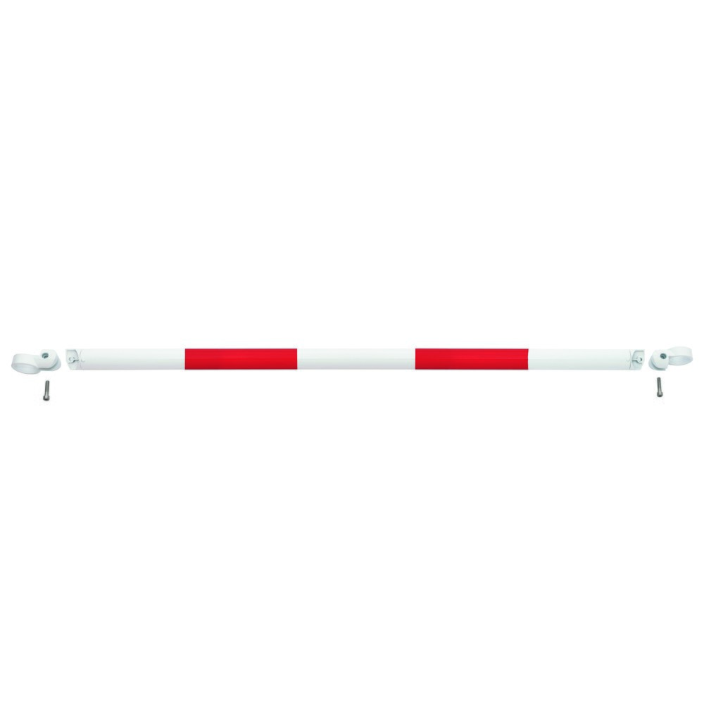 Produktabbildung: MORAVIA Systemgeländer MORION, Querrohr, Ø 60 mm, Länge 1.500 mm, Rastermaß 1.670 mm, feuerverzinkt u. lackiert, rot/weiß