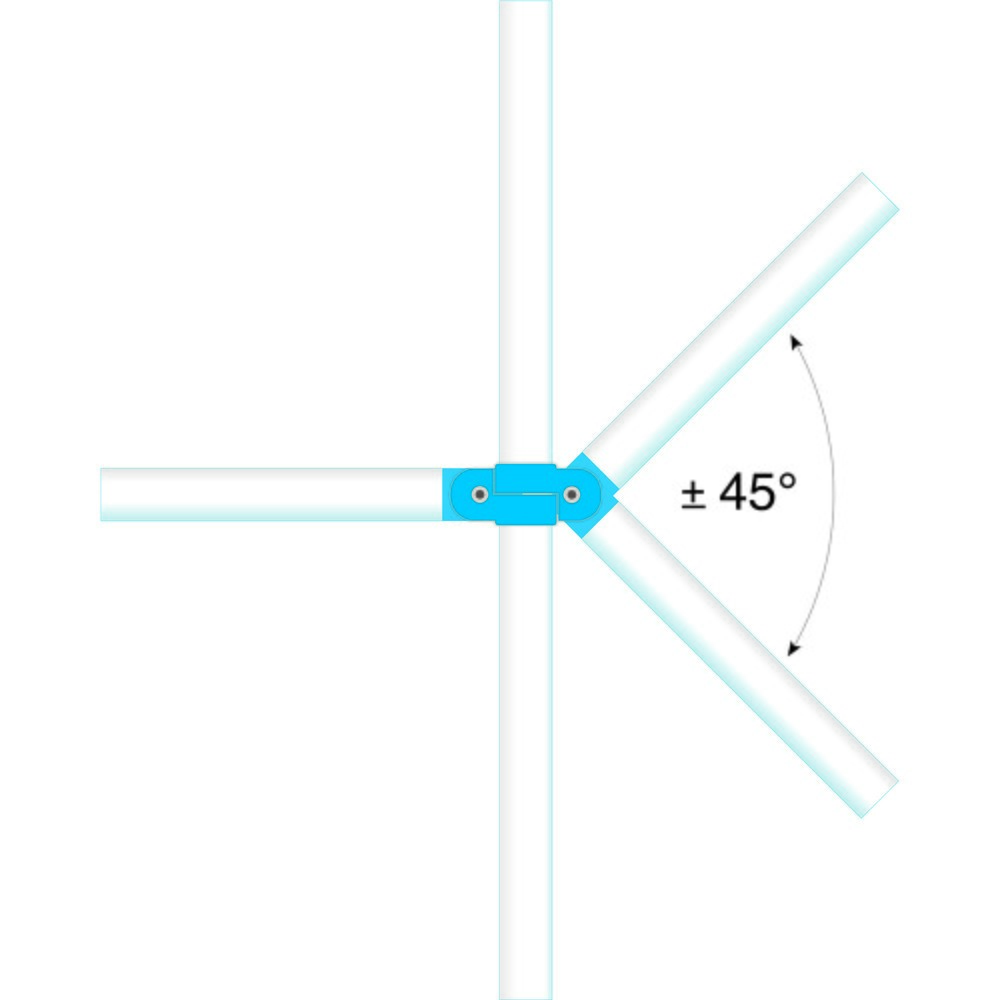 Immagine del prodotto n. 2: Parapetto sistema MORION, tubo trasversale, Ø 60 mm, lunghezza 1.000 mm, dimensione griglia 1.170 mm, zincato a caldo e verniciato, rosso/bianco