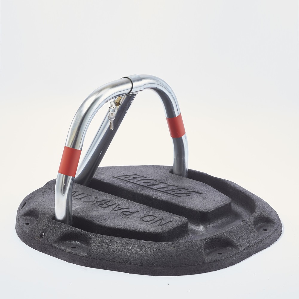 N° de l'image du produit 7 : MOTTEZ Barrière de parking en caoutchouc moulé avec serrure