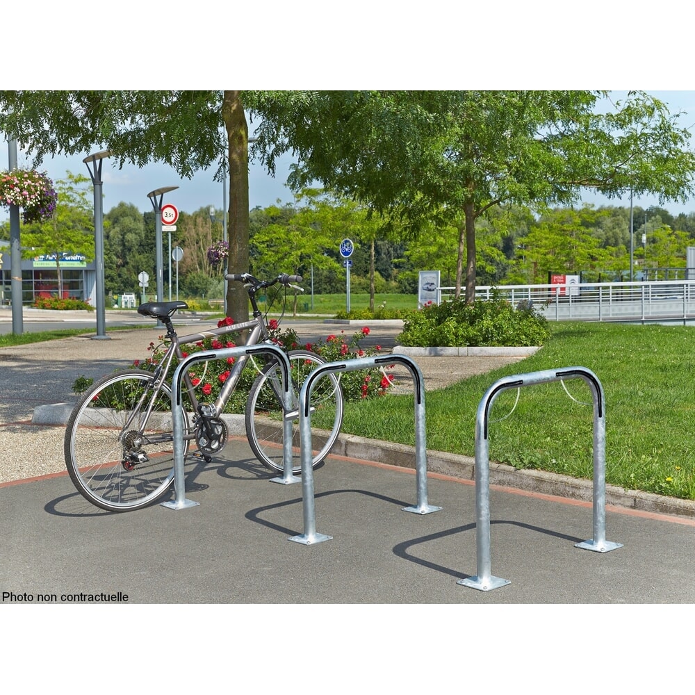 N° de l'image du produit 2 : MOTTEZ Râtelier à vélos avec arceaux et plaque