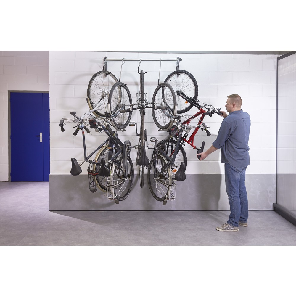 N° de l'image du produit 7 : MOTTEZ Support mural coulissant pour 5 vélos