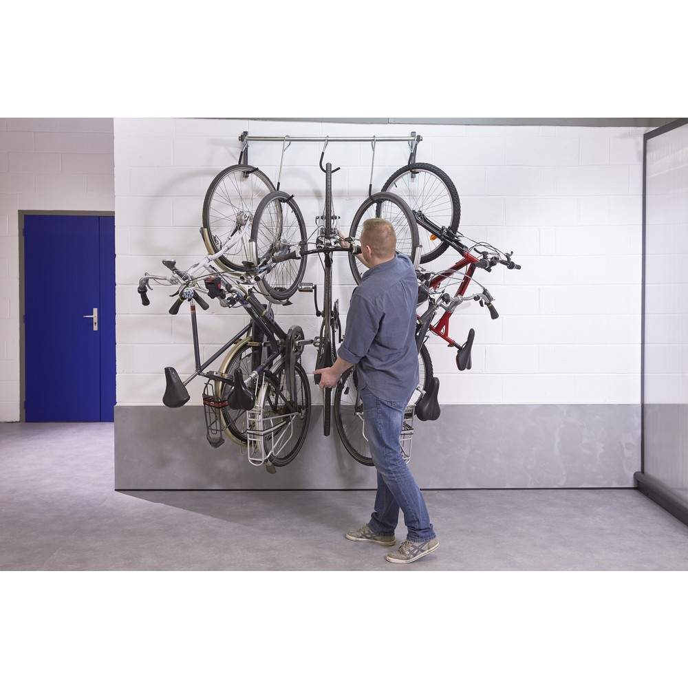 N° de l'image du produit 8 : MOTTEZ Support mural coulissant pour 5 vélos