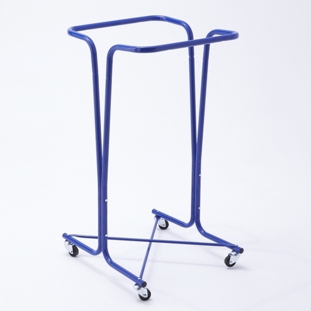 Illustration du produit: MOTTEZ Support pour sacs poubelle 400 litres avec roulettes, bleu