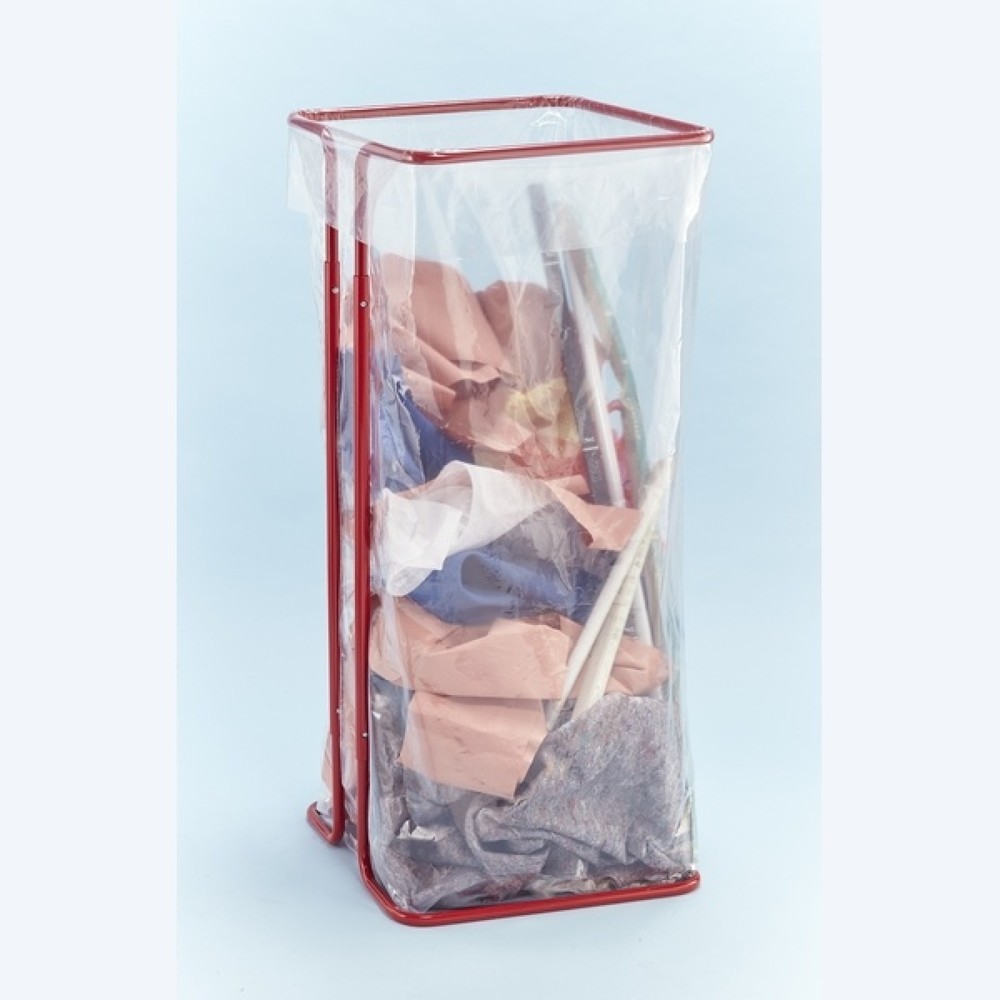N° de l'image du produit 2 : MOTTEZ Support pour sacs poubelle 400 litres sans roulettes, rouge