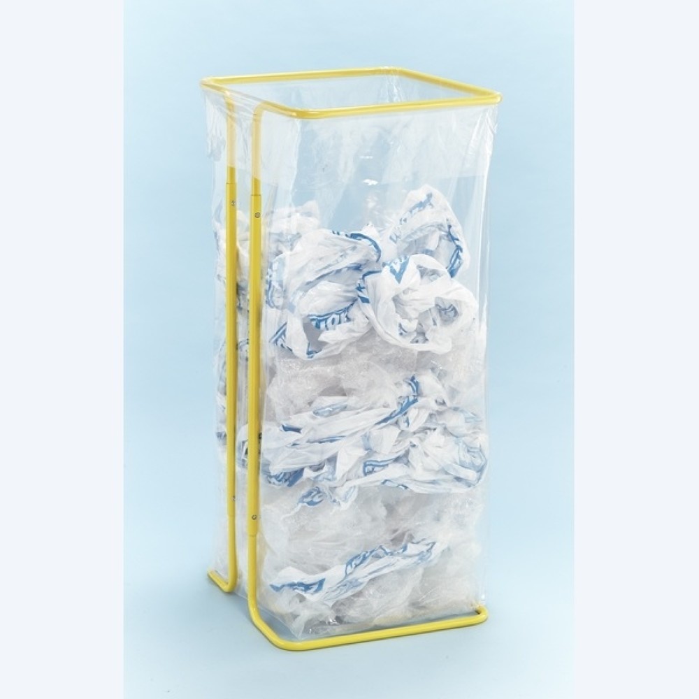N° de l'image du produit 3 : MOTTEZ Support pour sacs poubelle 400 litres sans roulettes, jaune