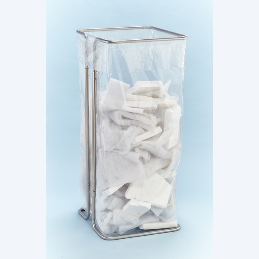 N° de l'image du produit 2 : MOTTEZ Support pour sacs poubelle 400 litres sans roulettes, gris