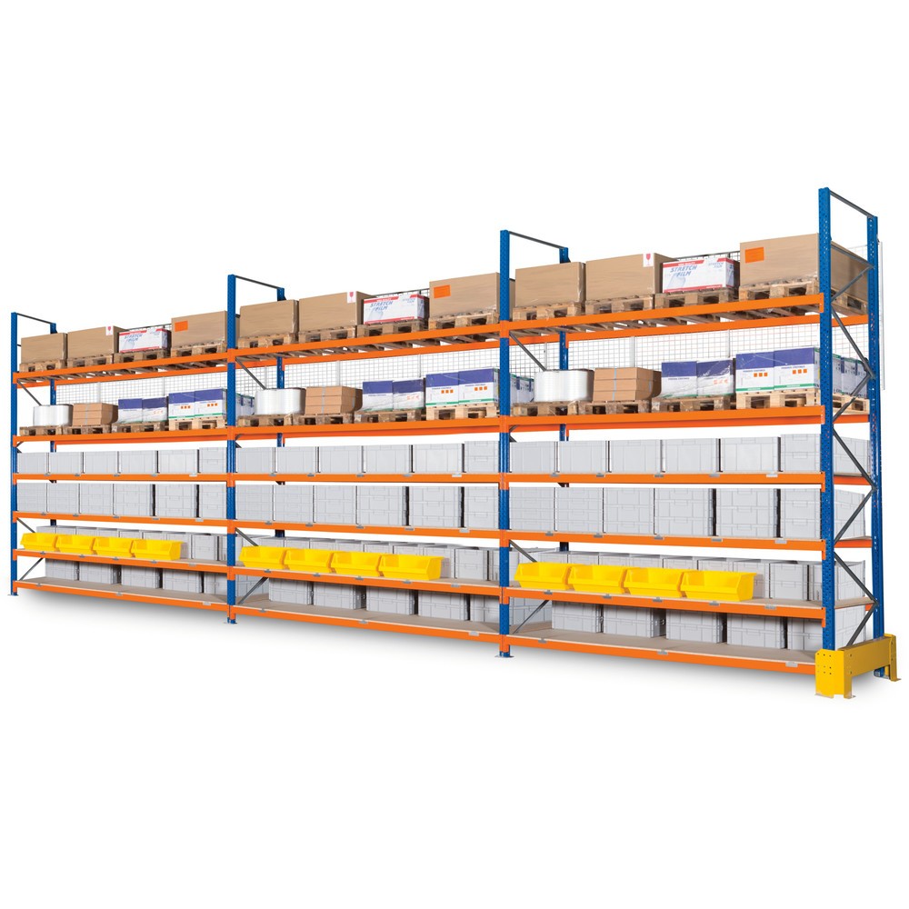 Obrázek produktu: Mřížka zadní stěny pro kompletní sadu XXL širokého a paletového regálu, V×Š 2000 × 11 400 mm