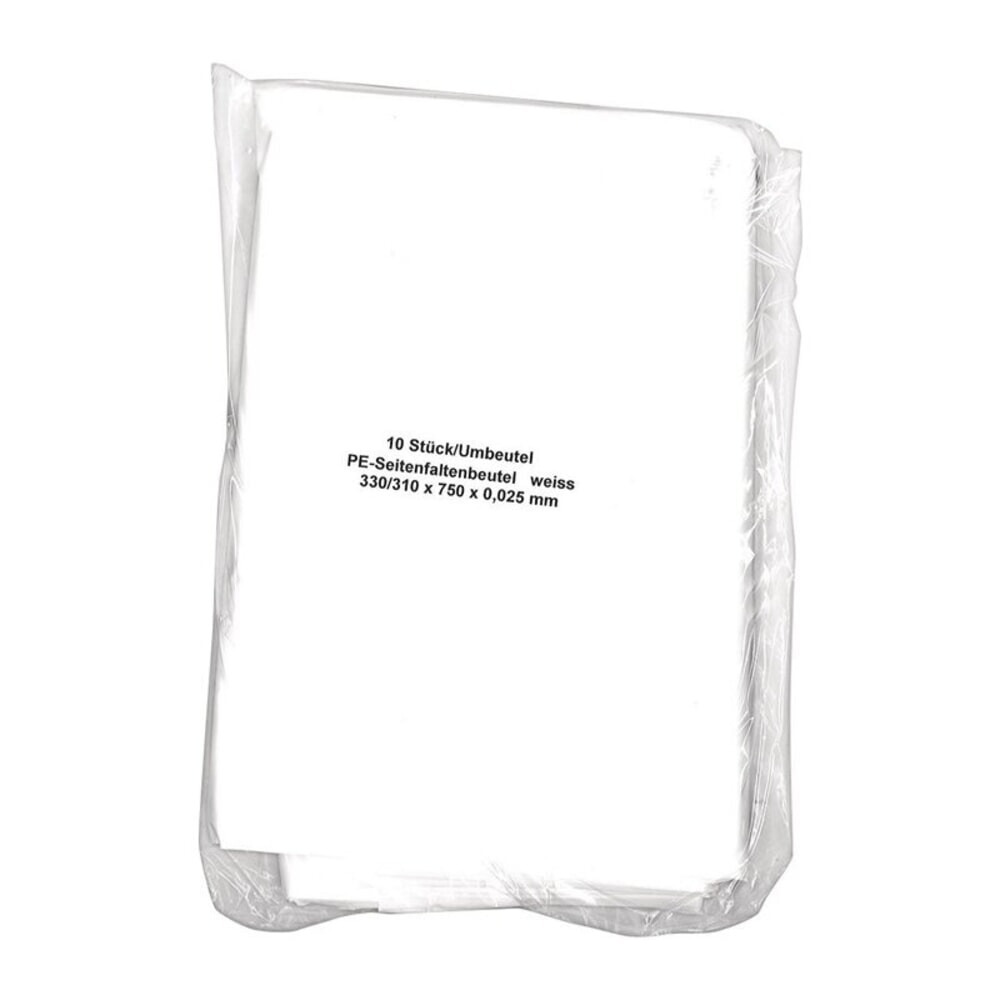 Produktabbildung: Müllbeutel B330/310xL750mm 60l 25 µm weiß 10St./Btl.