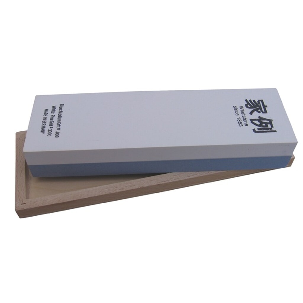 Produktabbildung: MÜLLER Abziehstein L200xB60xH30mm 400/1000 im Holzkasten