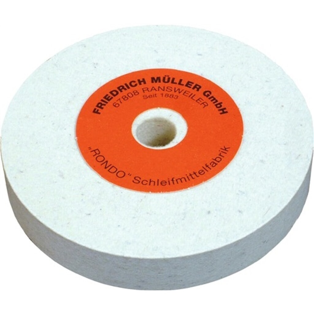 Filzpolierscheibe D.125xB20xBohrung20mm Wollfilz MÜLLER Produktabbildung: Filzpolierscheibe D.125xB20xBohrung20mm Wollfilz MÜLLER