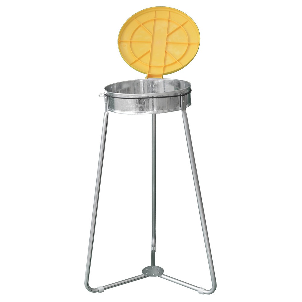 Produktabbildung Nr. 2: HEMMDAL Müllsackständer, gelb – für bis zu 120 L – mit Deckel aus Kunststoff