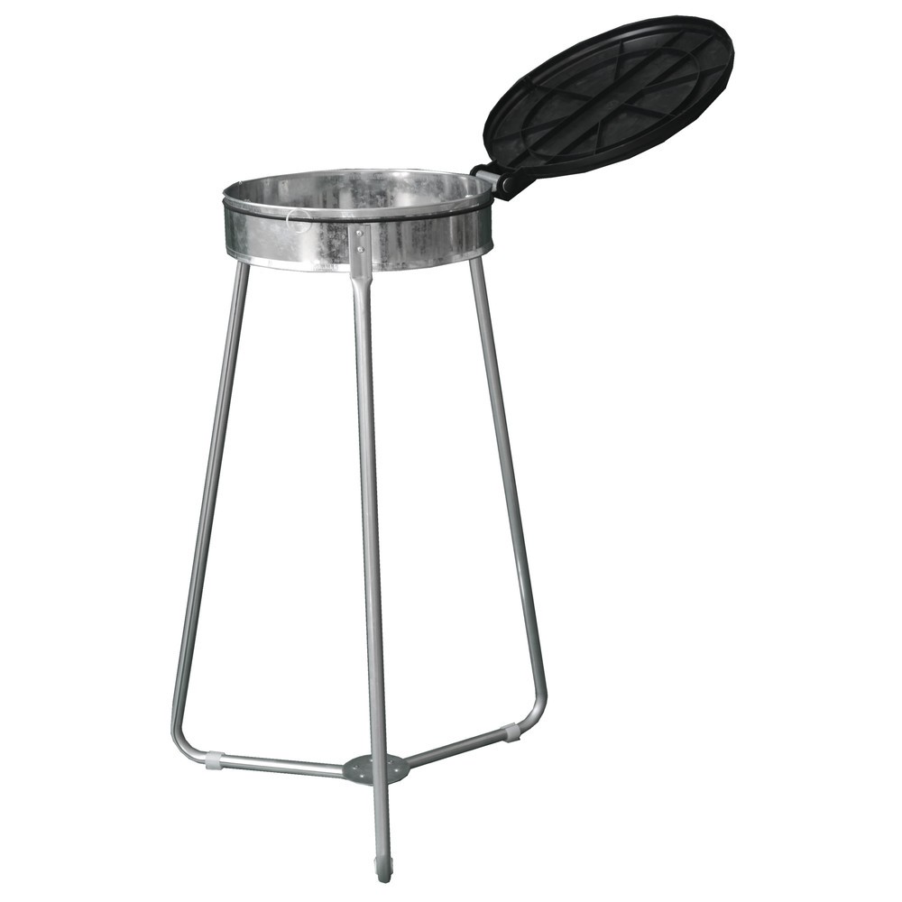 Produktabbildung Nr. 2: HEMMDAL Müllsackständer schwarz – für bis zu 120 L – mit Deckel aus Kunststoff