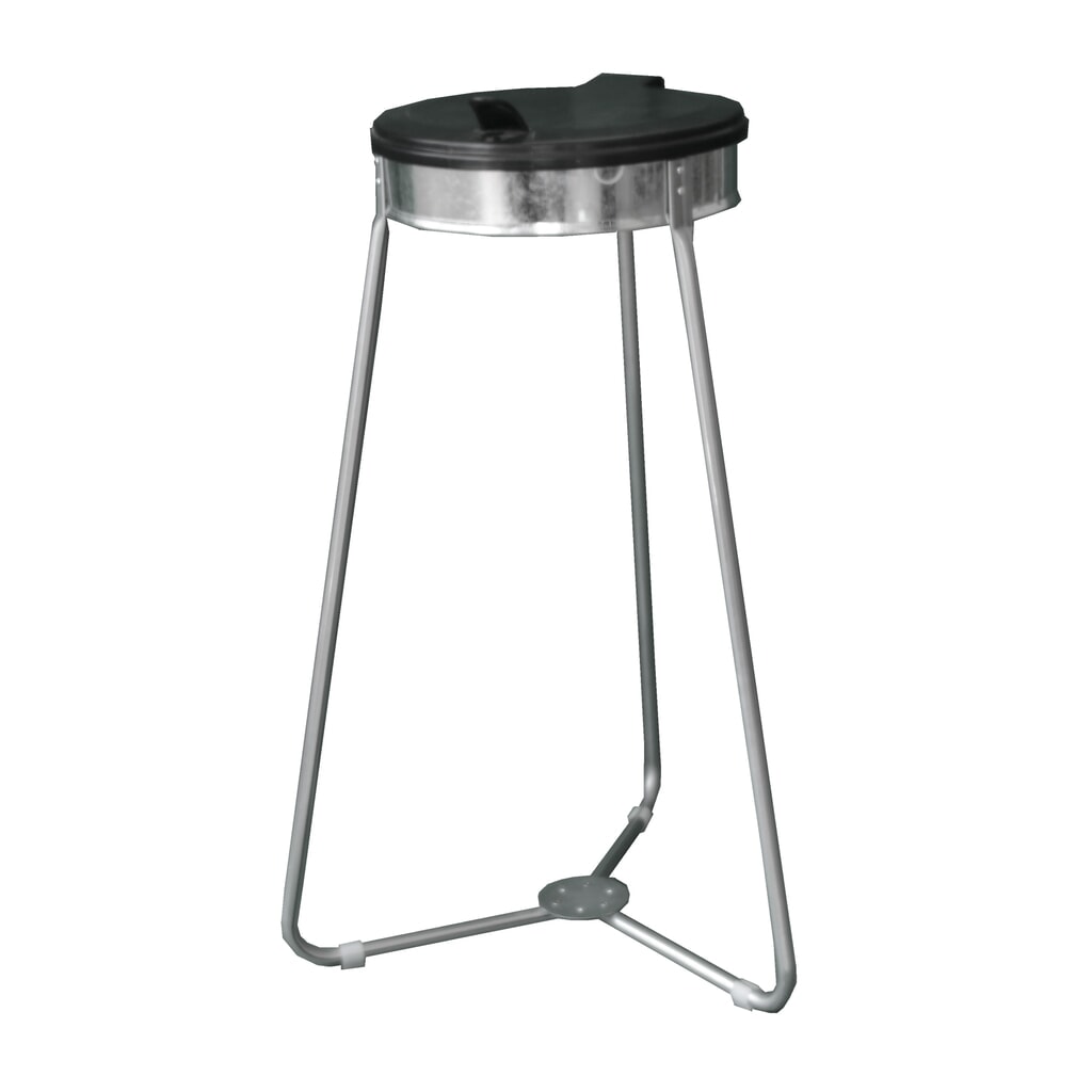 HEMMDAL Müllsackständer schwarz – für bis zu 120 L – mit Deckel aus Kunststoff Produktabbildung: HEMMDAL Müllsackständer schwarz – für bis zu 120 L – mit Deckel aus Kunststoff
