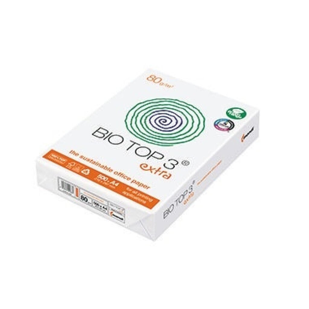 Mondi Kopierpapier BIO TOP 3 extra 88008658 DIN A4 weiß 500 St./Pack Produktabbildung: Mondi Kopierpapier BIO TOP 3 extra 88008658 DIN A4 weiß 500 St./Pack