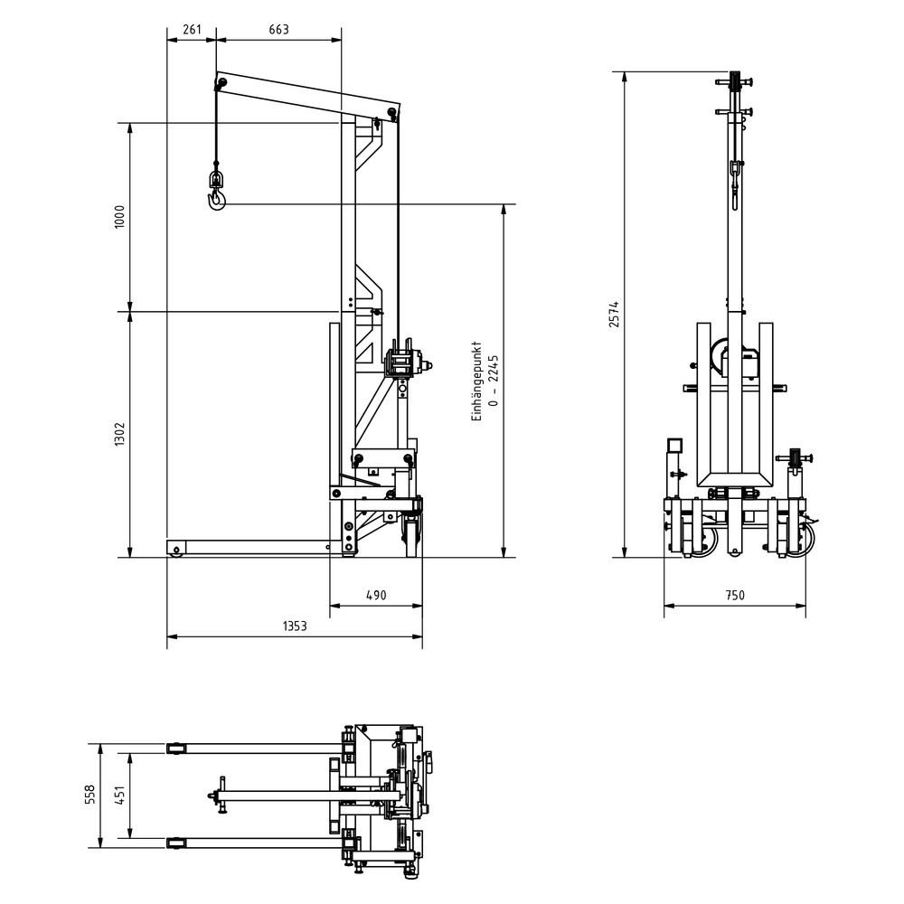 N° de l'image du produit 9 : Multilift en aluminium SCHILLING, capacité de charge 250 kg