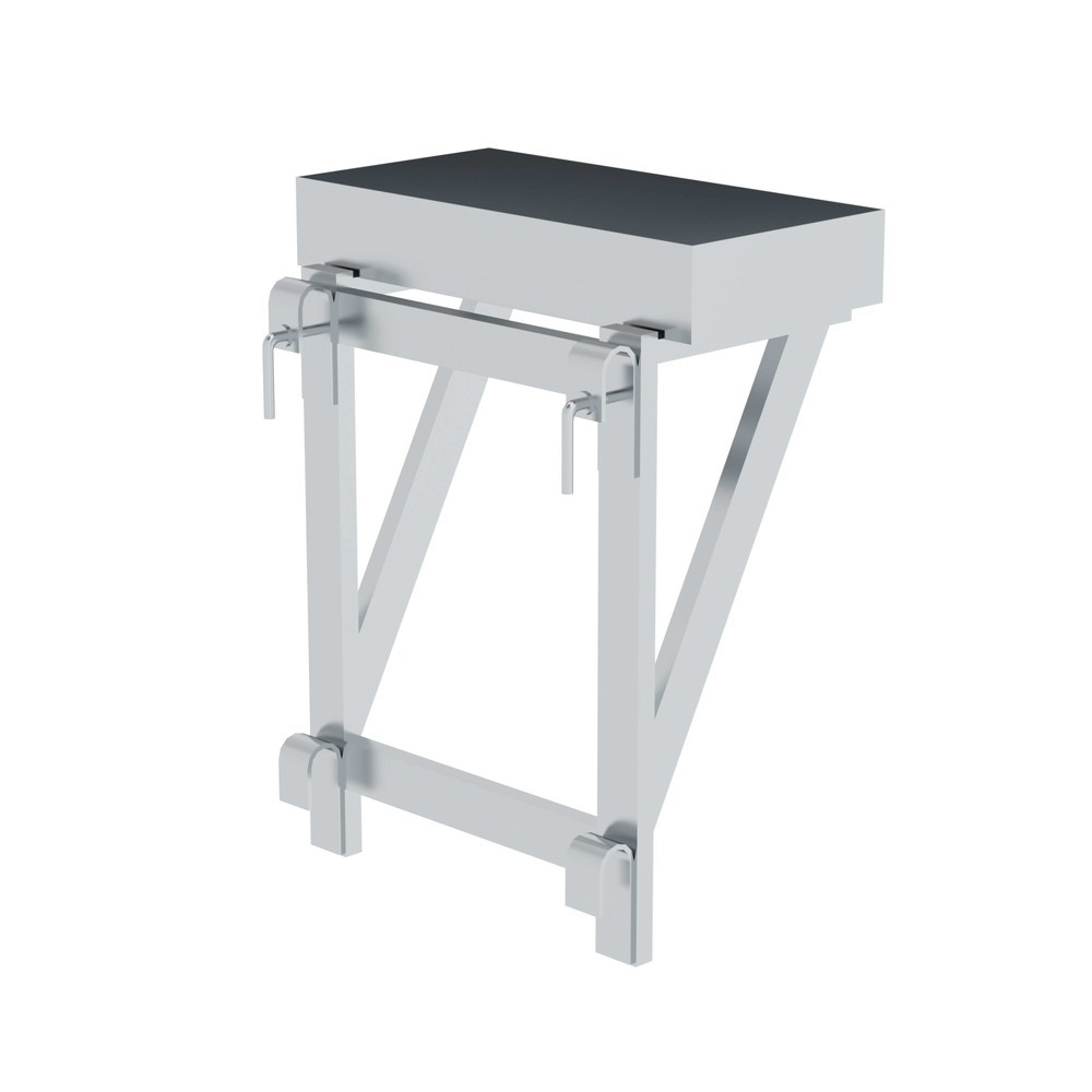 Produktabbildung: Munk Ablageschale für Geländer 100 x 300 x 600 ab 800mm Stufenbreite