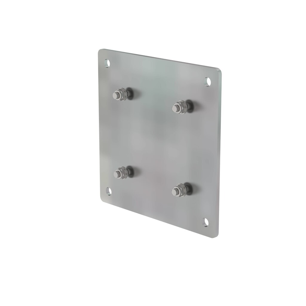 Munk Adapterplatte Stahl feuerverzinkt 150 x 150 mm Produktabbildung: Munk Adapterplatte Stahl feuerverzinkt 150 x 150 mm