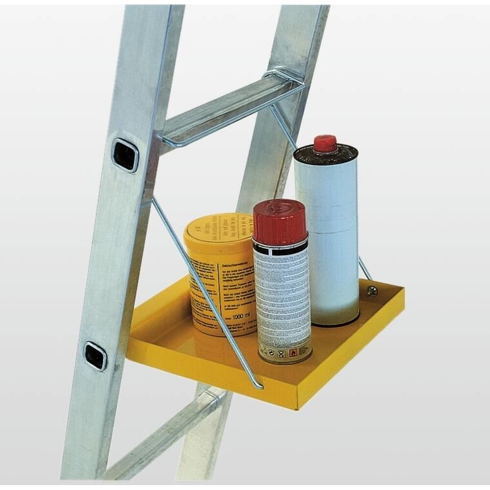 N° de l'image du produit 2 : Munk Bac de rangement pour échelle double à barreaux, jaune RAL 1021