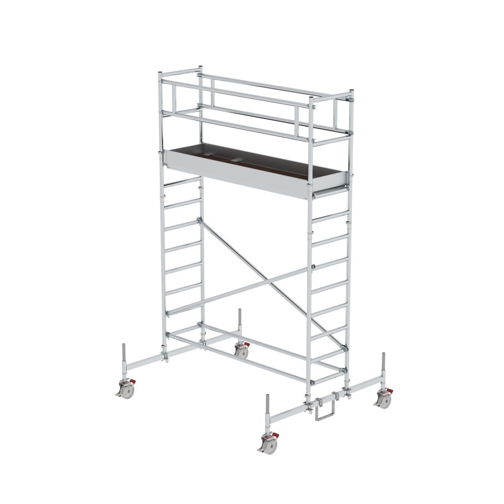 Illustration du produit: Munk Échafaudage roulant 0,75 x 2,45 m avec traverse mobile Hauteur de plate-forme 3 m