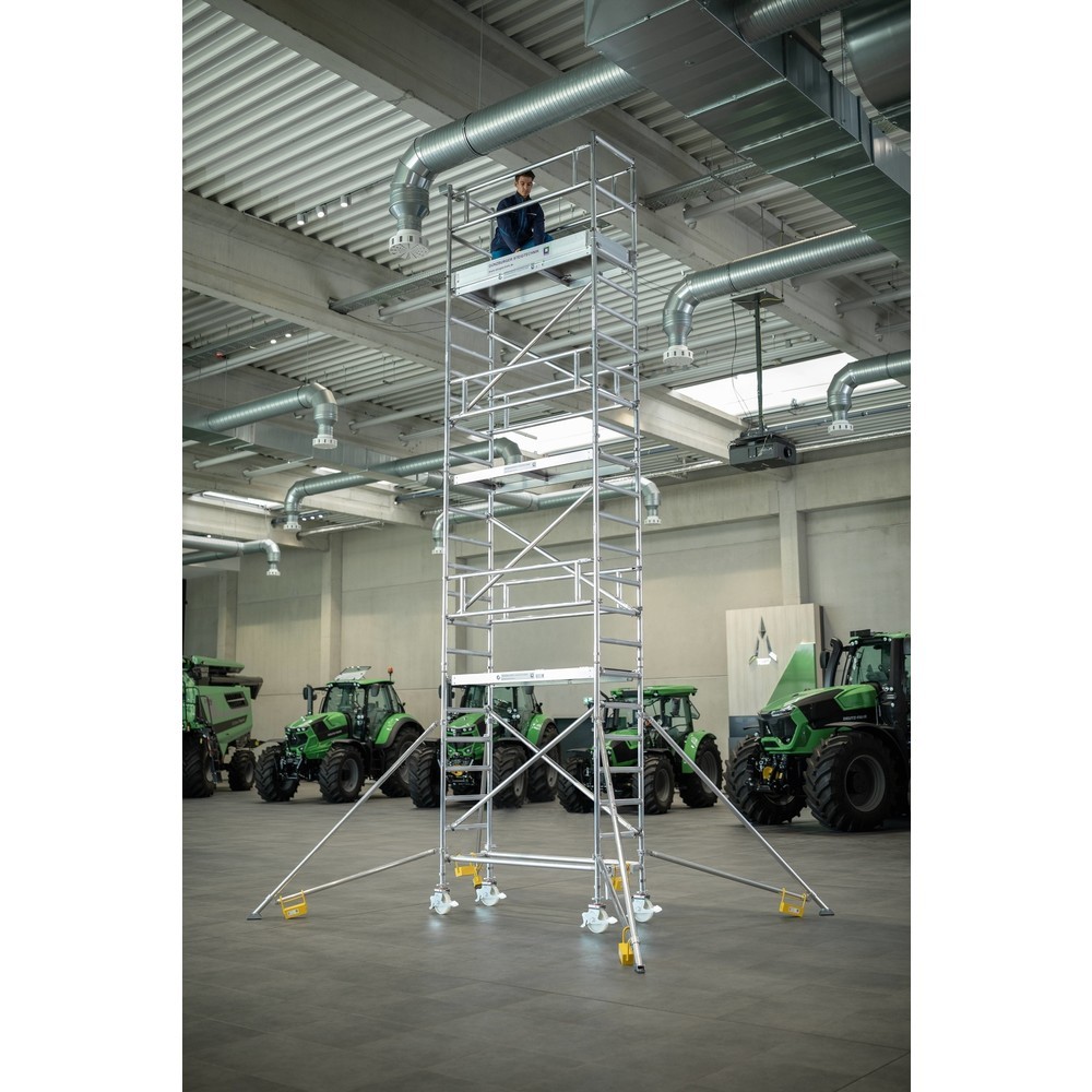 N° de l'image du produit 2 : Munk Échafaudage roulant 0,75 x 2,45 m avec stabilisateur Hauteur de plate-forme 3 m