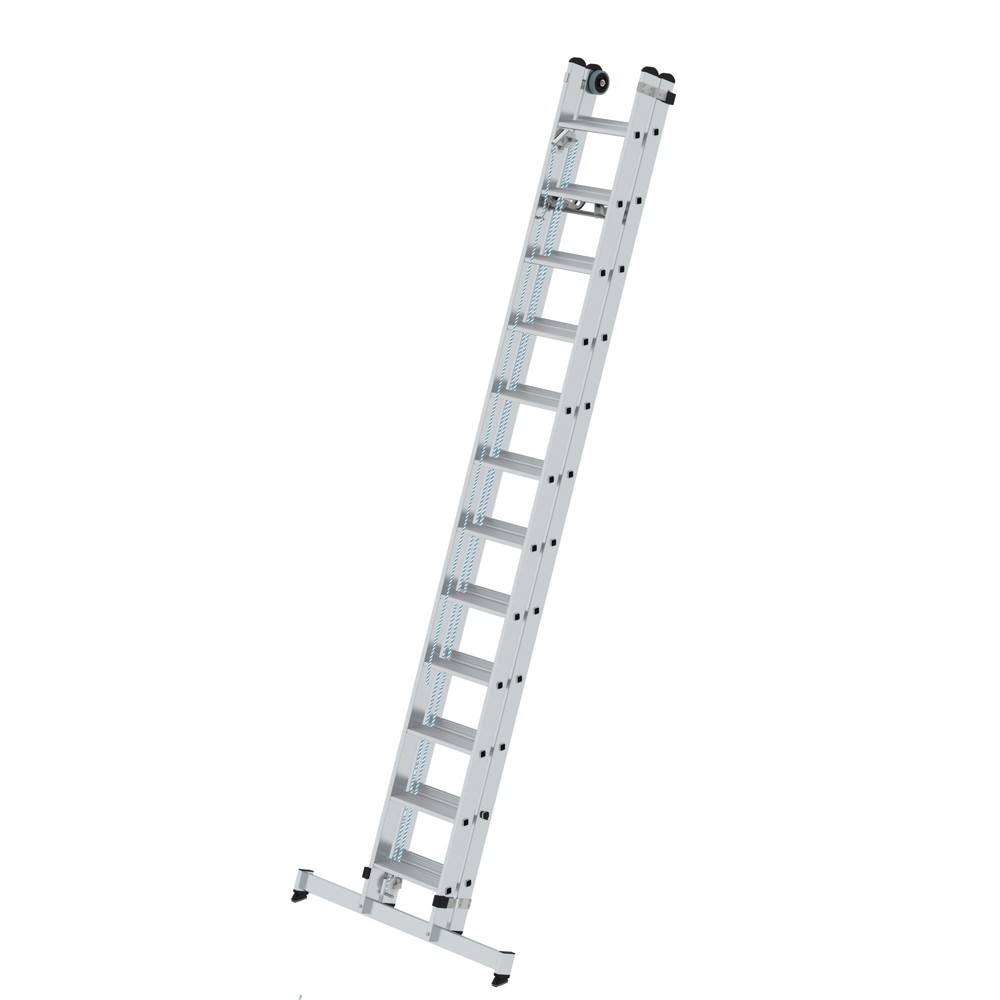 N° de l'image du produit 2 : Munk Échelle coulissante à corde à marches 2 parties avec traverse nivello®, 2x12 marches
