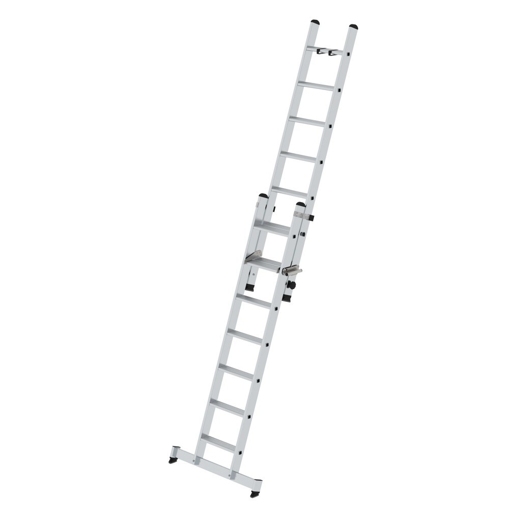 N° de l'image du produit 2 : Munk Échelle coulissante à marches 2 parties avec traverse nivello®, 2x7 marches