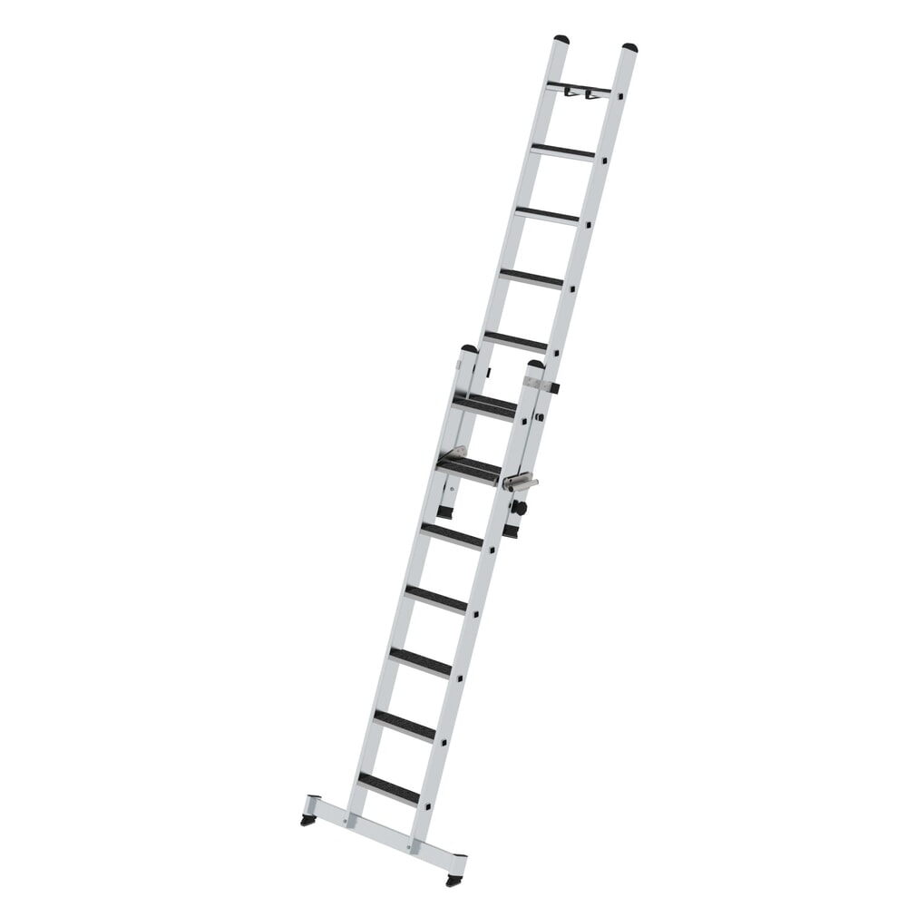 N° de l'image du produit 2 : Munk Échelle coulissante à marches 2 parties avec traverse nivello® et clip-step R13 2x7