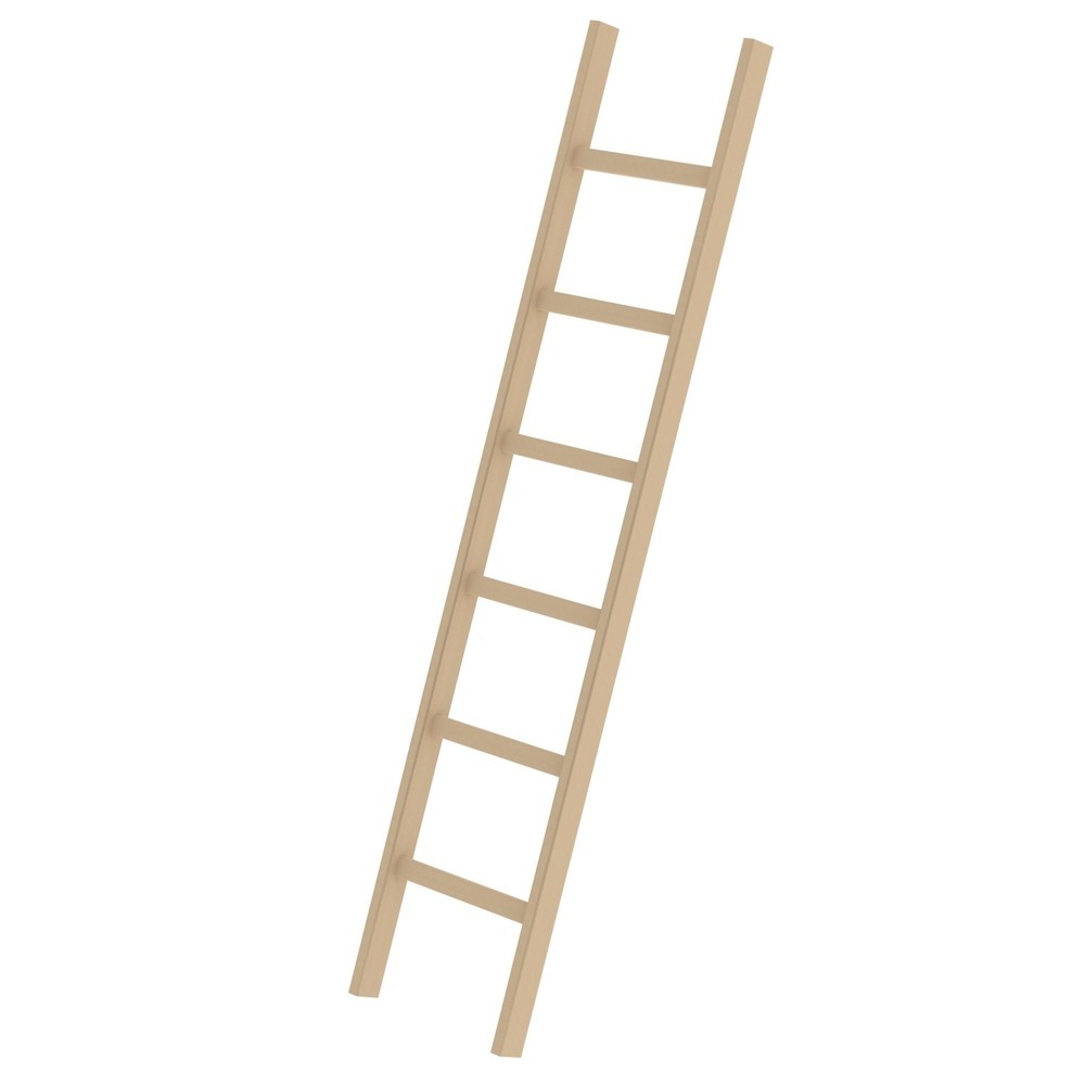 Illustration du produit: Munk Échelle d'appui à barreaux en bois sans traverse ,6 barreaux
