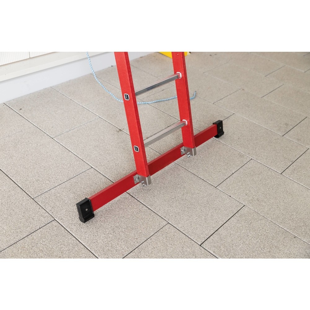 N° de l'image du produit 2 : Munk Échelle d'appui à barreaux PRV / aluminium avec traverse, 12 barreaux