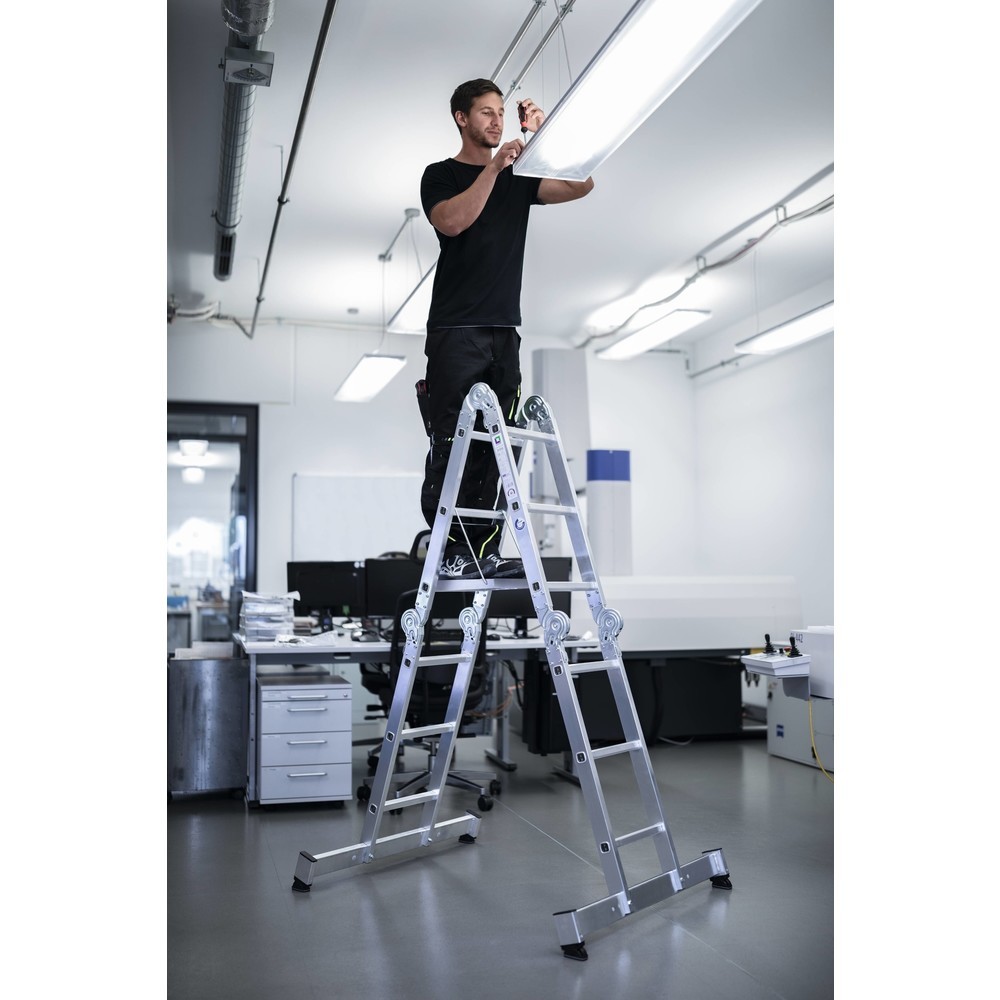 N° de l'image du produit 7 : échelle polyvalente, 4 pièces, avec traverse Nivello®, 2 x 2+2 x 3 barreaux