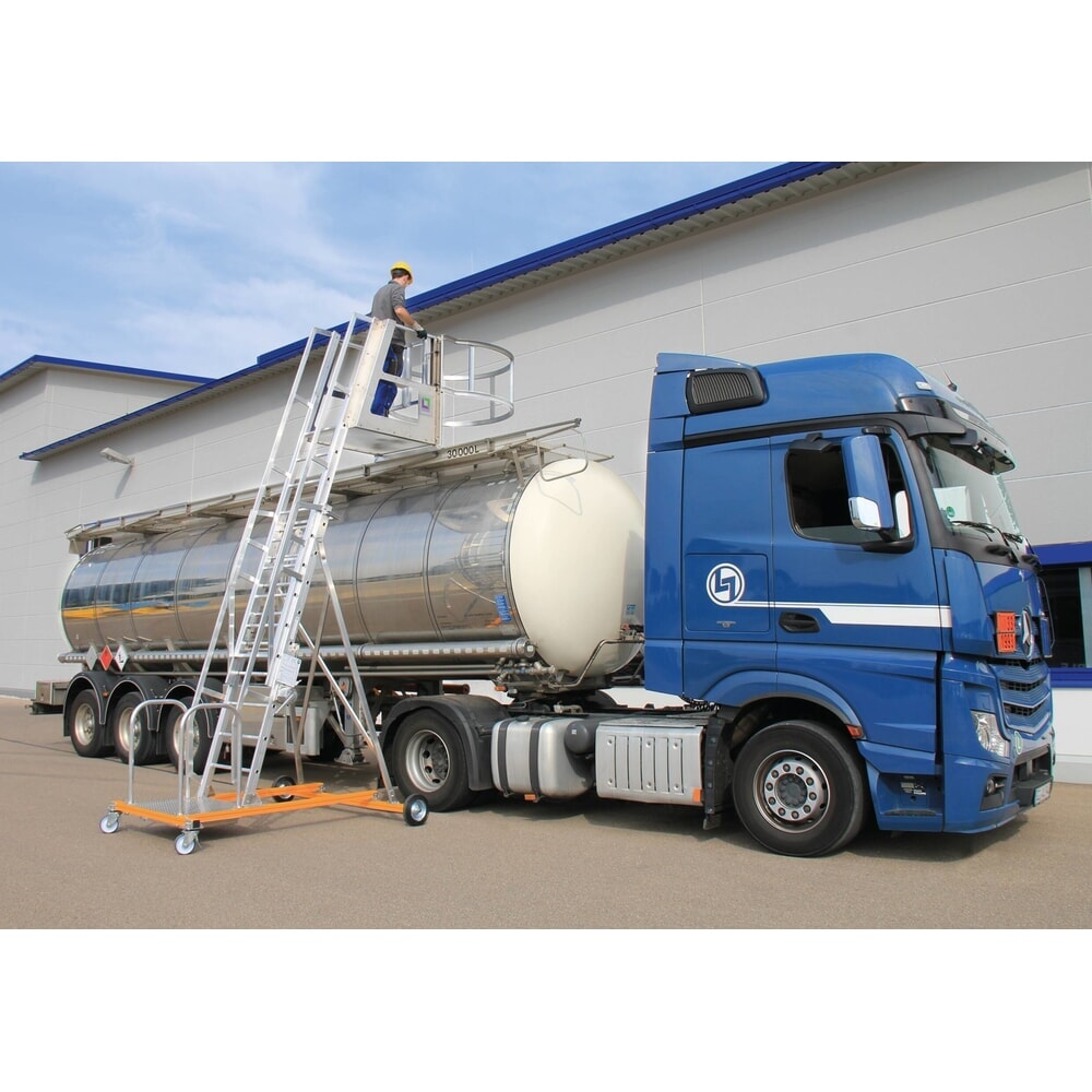 N° de l'image du produit 2 : Munk Échelle pour camion-citerne type 2 avec 2 roues directrices et 2 rouleaux