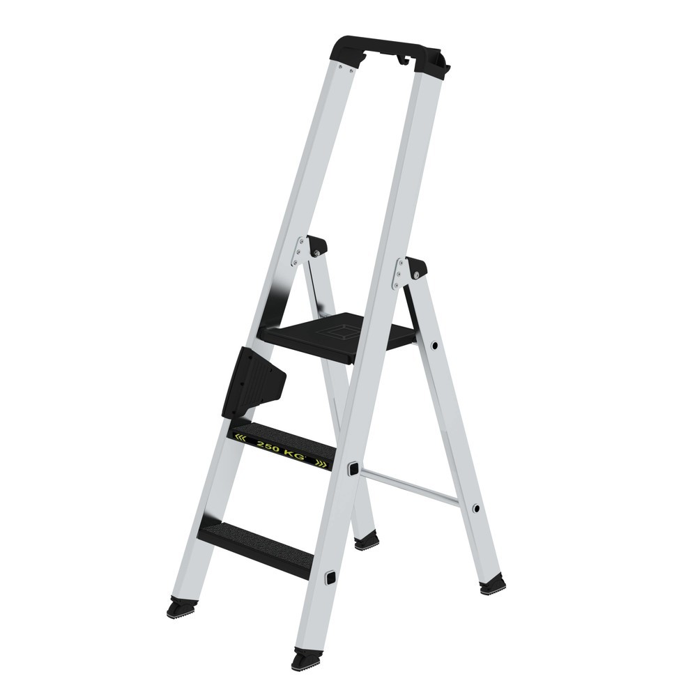Illustration du produit: Munk Escabeau double à marches 250 kg accessible d'un côté avec clip-step R13, 3 marches