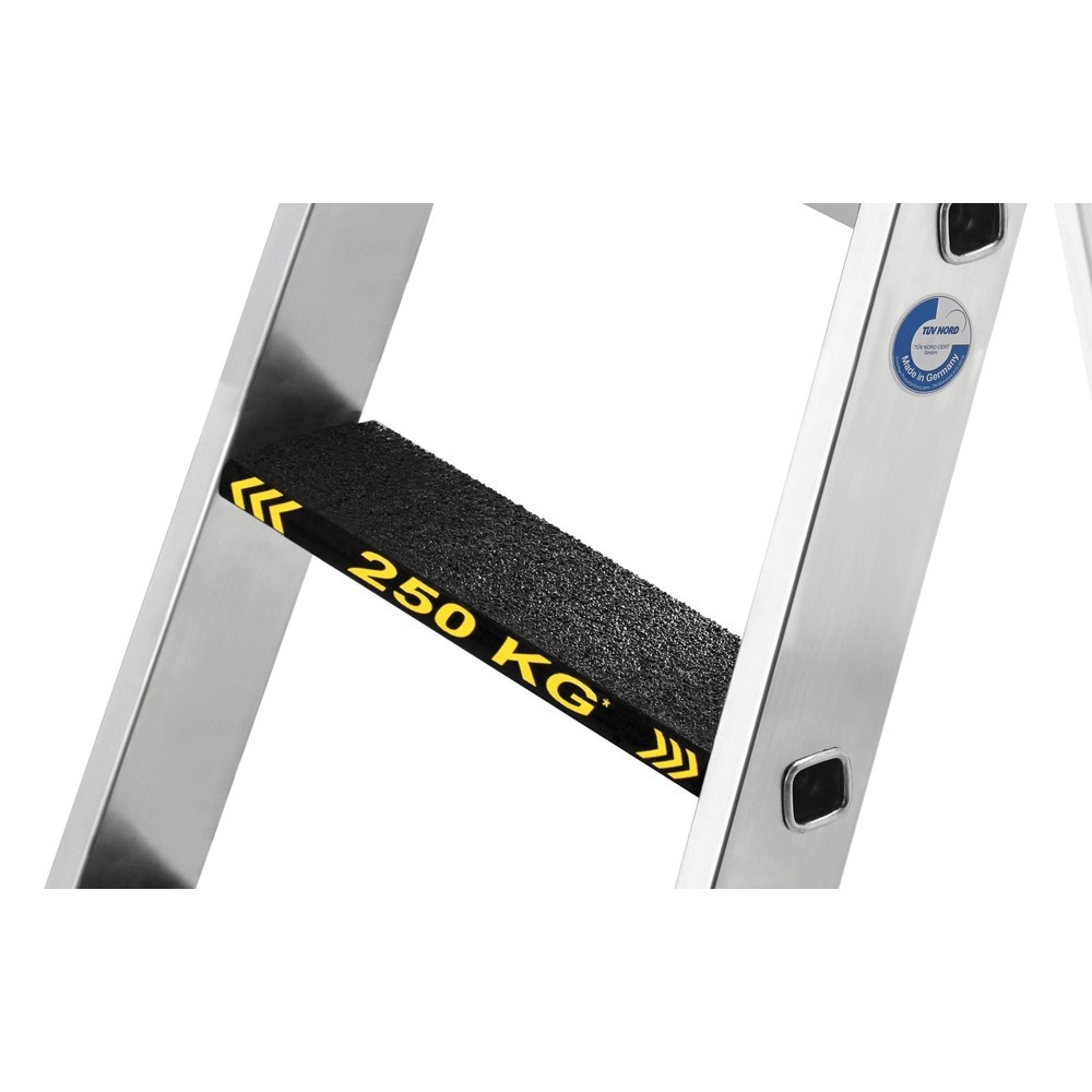 N° de l'image du produit 2 : Munk Escabeau double à marches 250 kg accessible des deux côtés avec clip-step R13, 2x3 marches