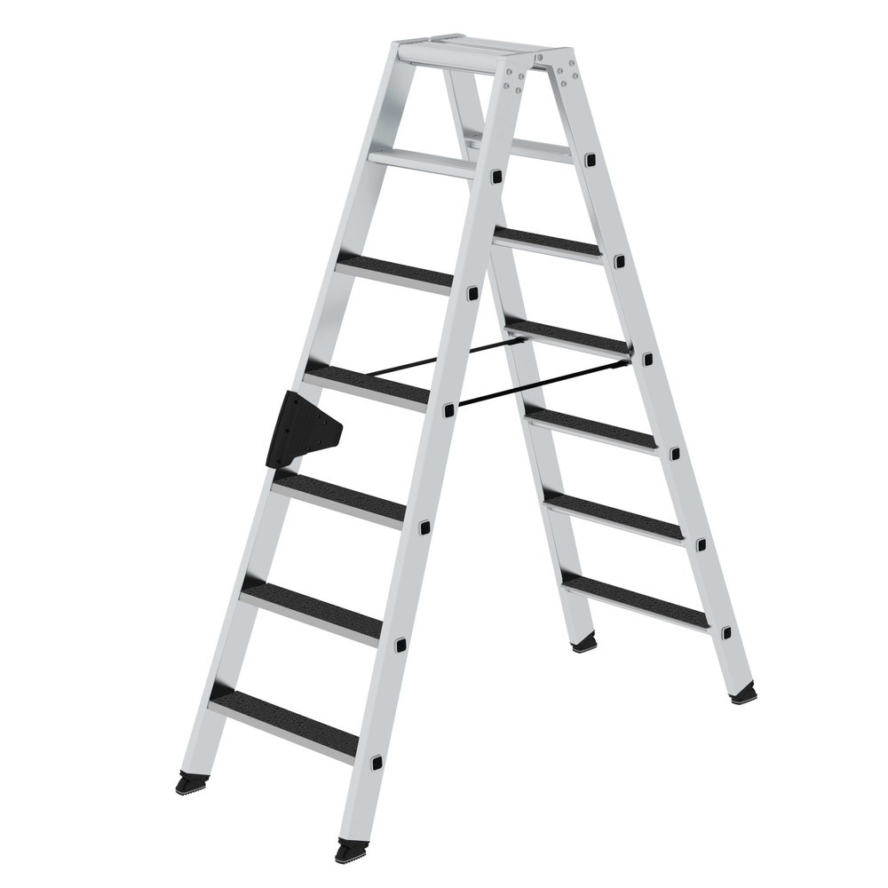 Illustration du produit: Munk Escabeau double à marches accessible des deux côtés avec clip-step R13, 2x7 marches