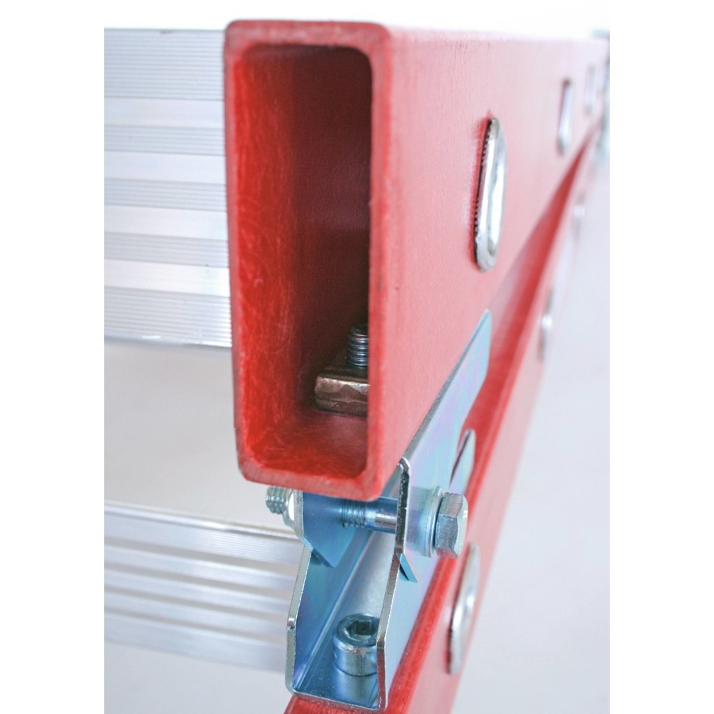 N° de l'image du produit 2 : Munk Escabeau double à marches accessible des deux côtés PRV / aluminium, 2x4 marches