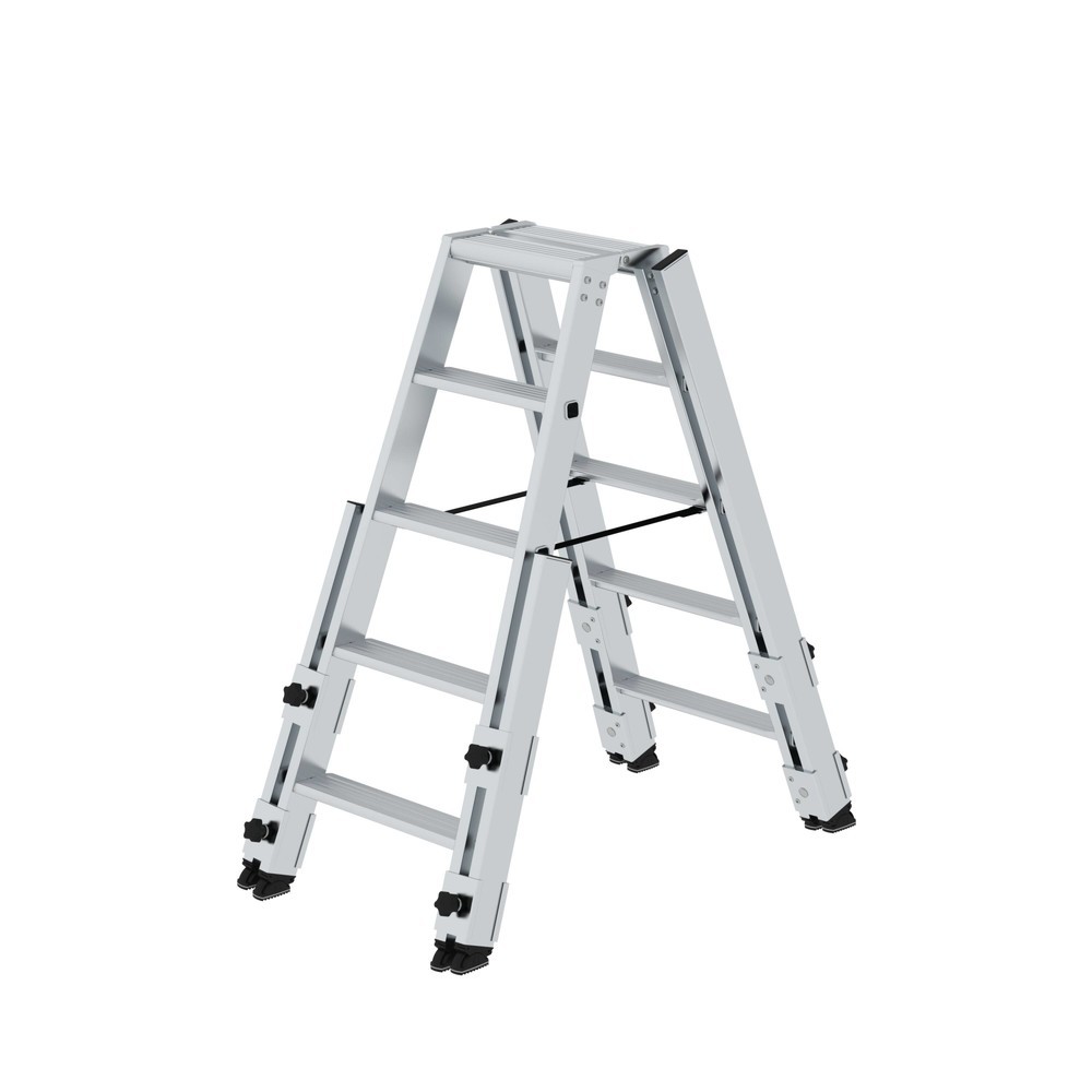 Illustration du produit: Munk Escabeau double à marches utilisable sur escaliers, 2x5 marches