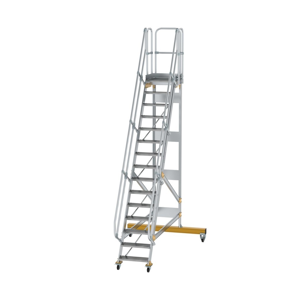 Illustration du produit: Munk Escalier mobile à plate-forme 60° Largeur de marche 600 mm 15 marches