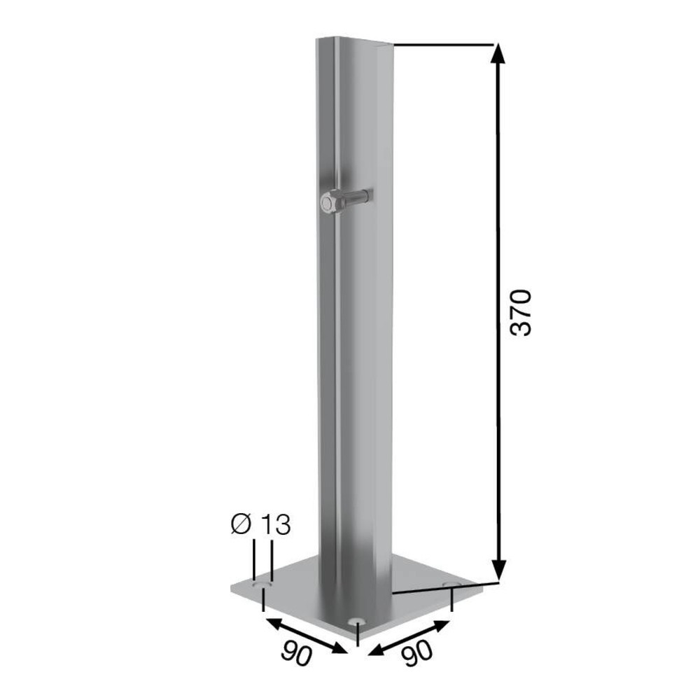 N° de l'image du produit 2 : Munk Fixation au sol, plaque de base pour échelles à crinoline Acier galvanisé