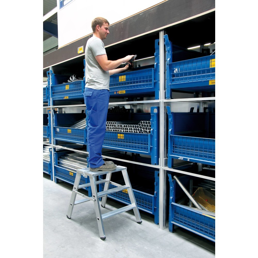 N° de l'image du produit 2 : Munk Marchepied pliant avec marches accessibles de deux côtés, 2x2 marches
