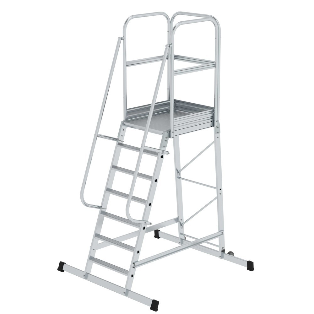 Produktabbildung: Munk Plattformleiter mit Rollen 7 Stufen