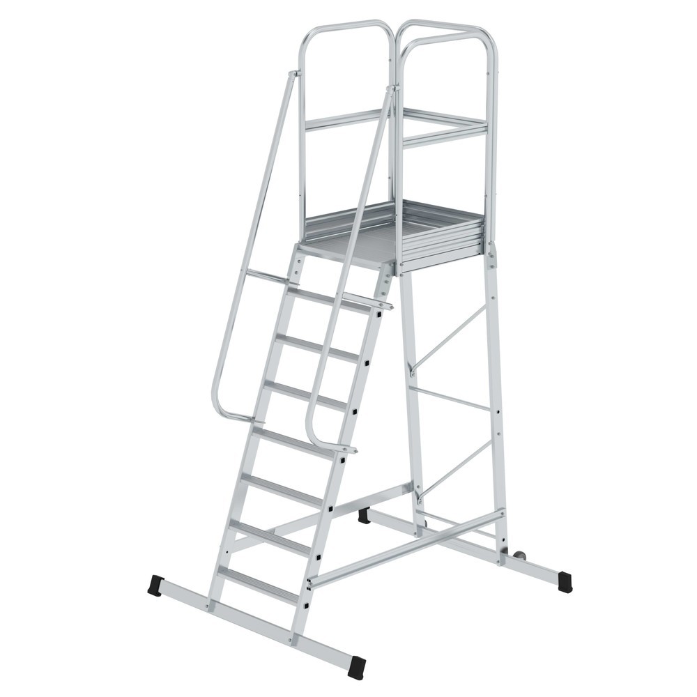 Produktabbildung: Munk Plattformleiter mit Rollen 8 Stufen