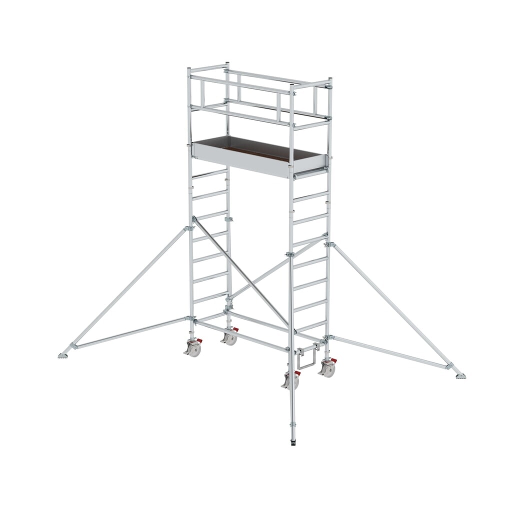 Munk Rollgerüst 0,75 x 1,80 m mit Ausleger Plattformhöhe 3,35 m Produktabbildung: Munk Rollgerüst 0,75 x 1,80 m mit Ausleger Plattformhöhe 3,35 m