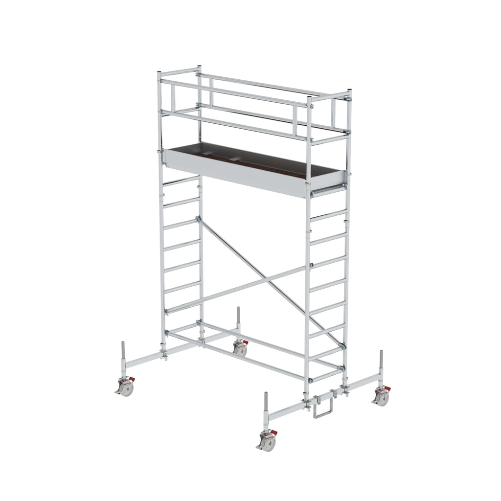 Munk Rollgerüst 0,75 x 2,45 m mit Fahrbalken Plattformhöhe 3 m Produktabbildung: Munk Rollgerüst 0,75 x 2,45 m mit Fahrbalken Plattformhöhe 3 m