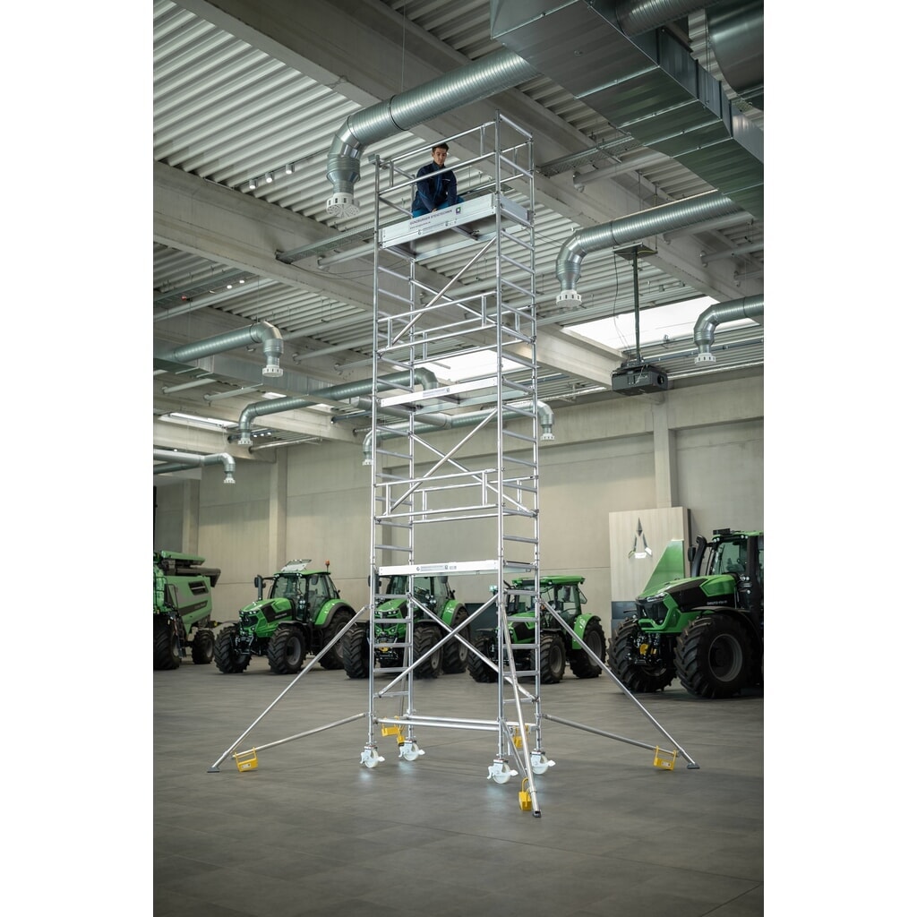 Munk Rollgerüst 0,75 x 2,45 m mit Ausleger Plattformhöhe 3 m Produktabbildung Nr. 2: Munk Rollgerüst 0,75 x 2,45 m mit Ausleger Plattformhöhe 3 m