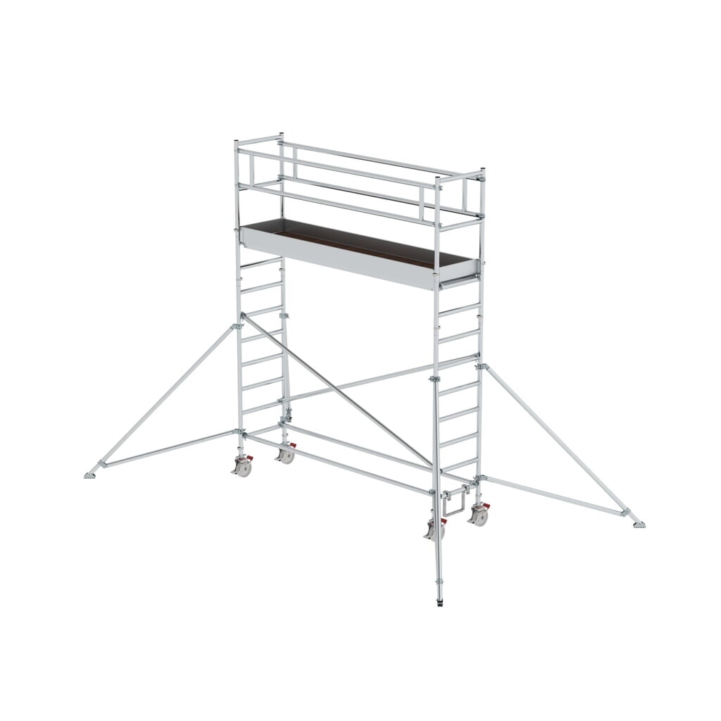 Munk Rollgerüst 0,75 x 3,0 m mit Ausleger Plattformhöhe 3 m Produktabbildung: Munk Rollgerüst 0,75 x 3,0 m mit Ausleger Plattformhöhe 3 m