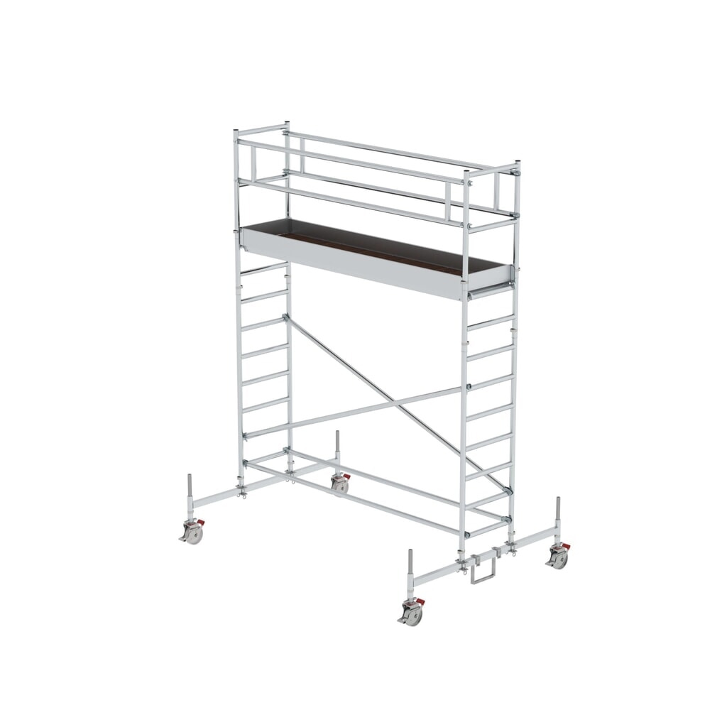 Munk Rollgerüst 0,75 x 3,0 m mit Fahrbalken Plattformhöhe 3 m Produktabbildung: Munk Rollgerüst 0,75 x 3,0 m mit Fahrbalken Plattformhöhe 3 m