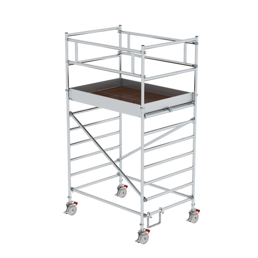 Produktabbildung: Munk Rollgerüst 1,35 x 1,80 m mit Doppel-Plattform Plattformhöhe 2,35 m